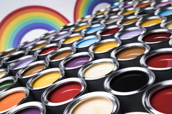 Paint cans color palette and Rainbow colors