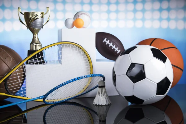 Podium Sports Awards Equipment Balls — Stock Photo, Image