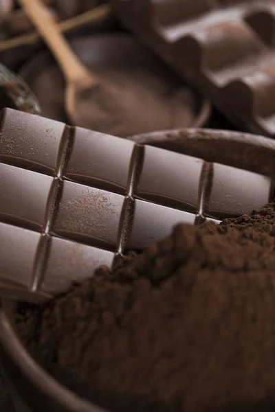 Cacau pod, Chocolate fundo doce — Fotografia de Stock