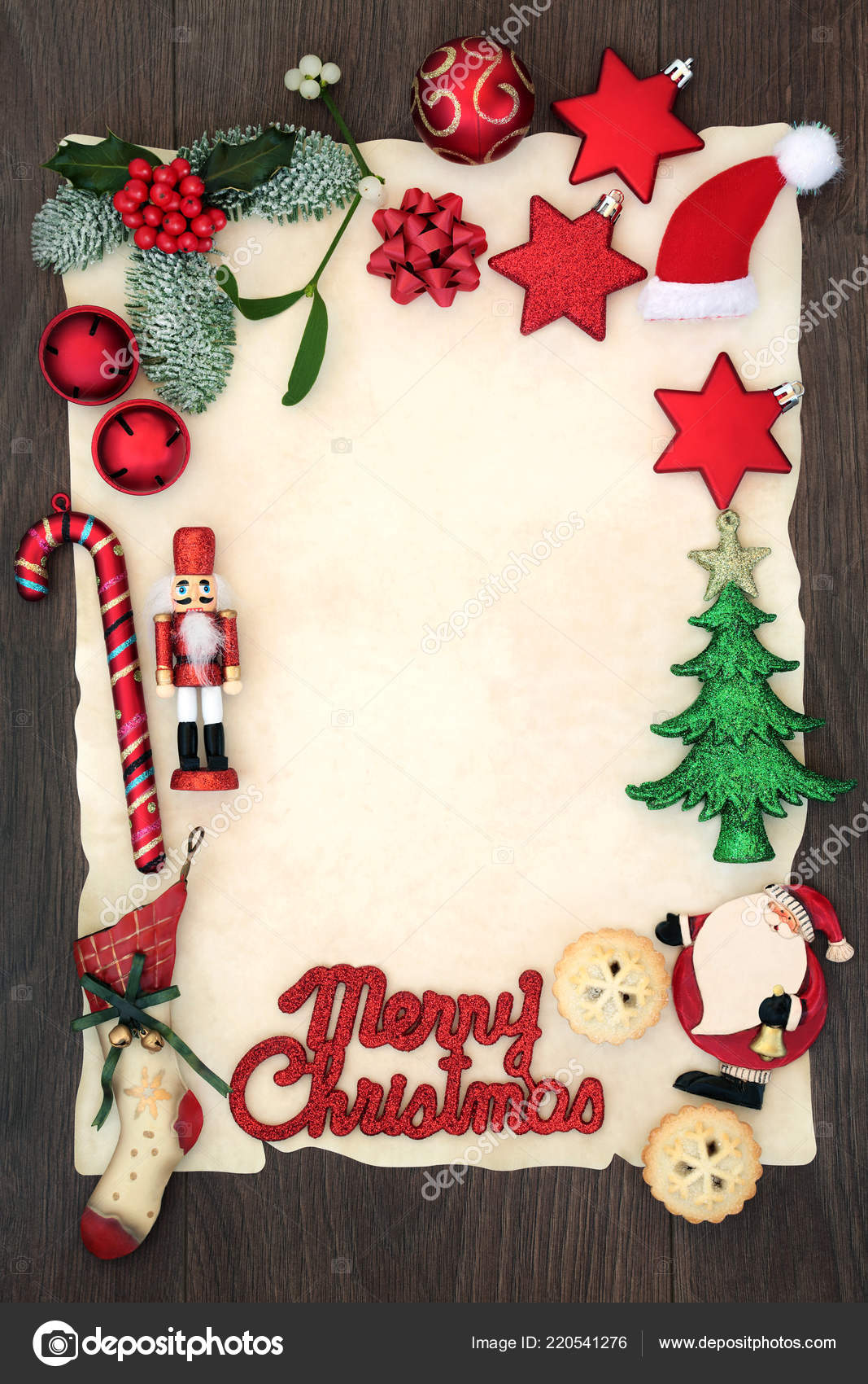 Blank Letter Santa Claus Party Invitation Merry Christmas Sign Blank Stock  Photo by ©marilyna 220541276
