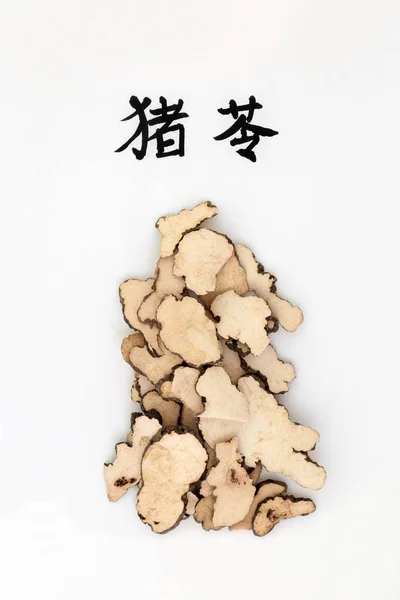 Mushroom Polyporus Sclerotium Herb Used Chinese Herbal Medicine Has Diuretic — Stock Photo, Image