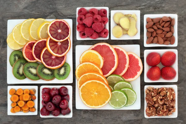 Alimentos frescos para aliviar el estrés — Foto de Stock