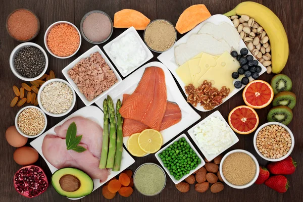 Alimentos saudáveis para construtores de corpo — Fotografia de Stock