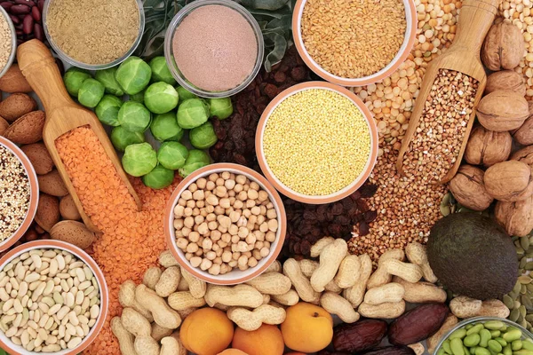 Продукты питания с высоким содержанием белка — стоковое фото