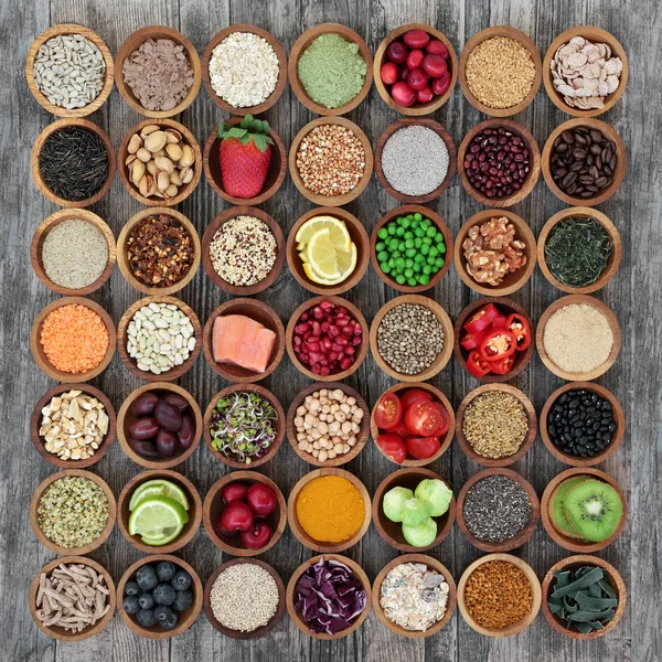 Colección de Super Alimentos Saludables — Foto de Stock