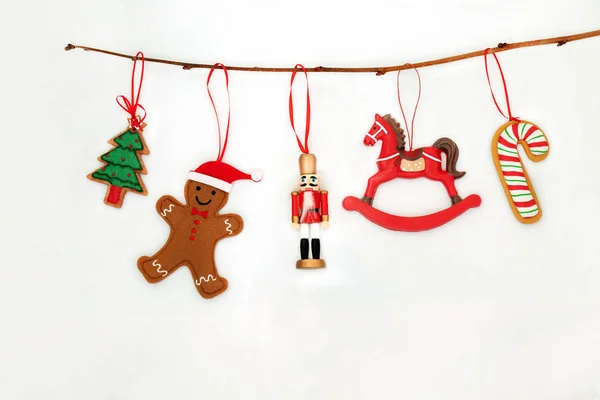 Hanging Christmas Decorations — Stock Photo, Image