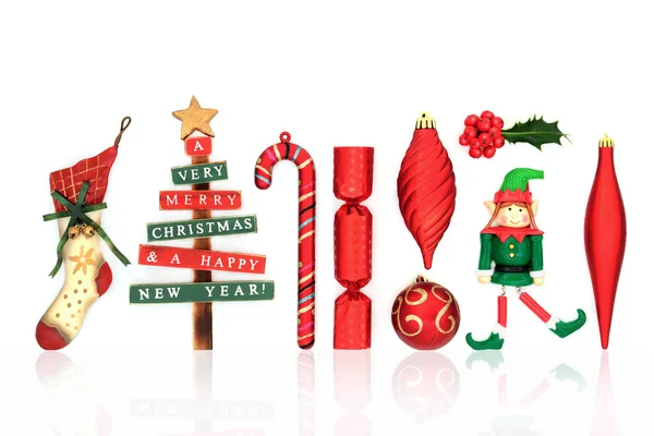Old Fashioned Christmas Tree Decorations — Stock Photo, Image