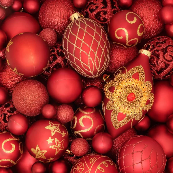 Red and Gold Christmas Decorations — Stock Photo, Image