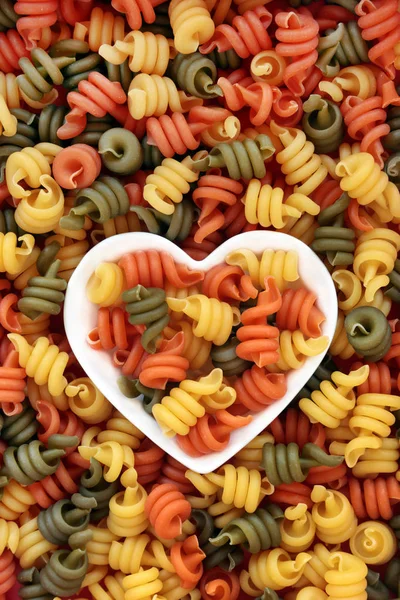 Trottole Pasta tricolore — Foto Stock