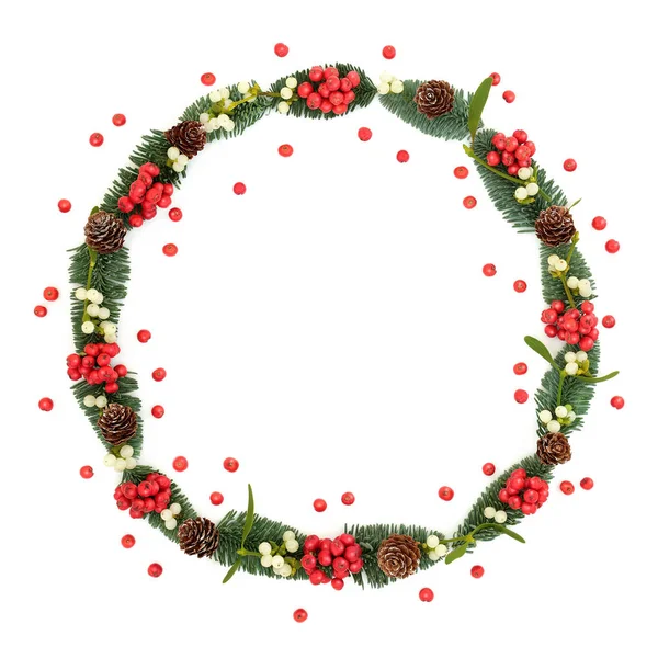 Winter and Christmas Wreath — Stock Photo, Image