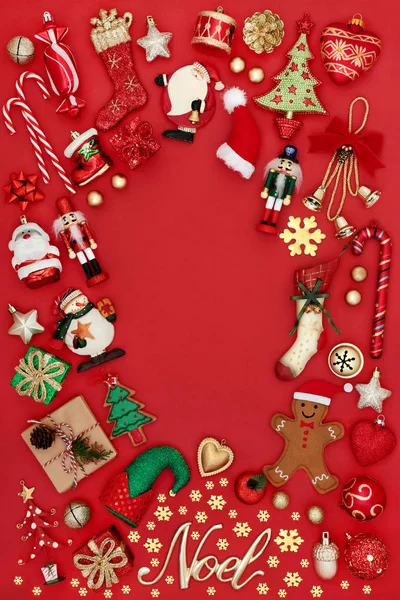 Christmas Noel och dekorationer — Stockfoto