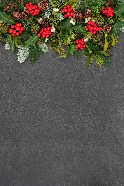 Zimní a vánoční ohraničení pozadí — Stock fotografie