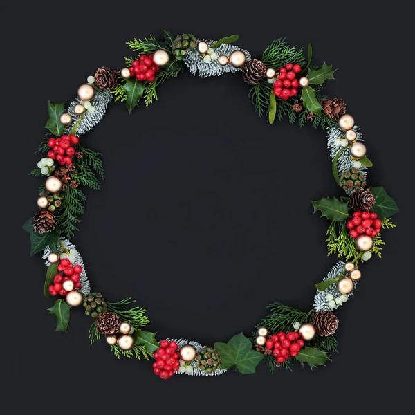 Christmas Wreath Decoration — Stock Photo, Image