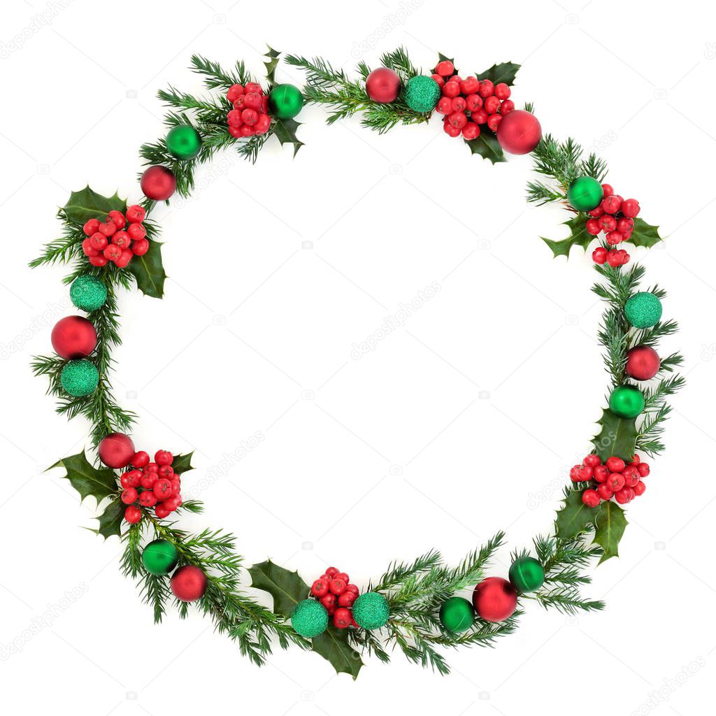 Abstract Decorative Christmas Wreath 
