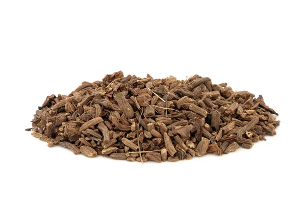 Valerian Herb Root Used Herbal Medicine Tranquilizer Treat Insomnia Anxiety — Stock Photo, Image