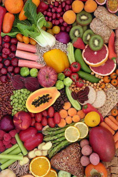 Supernahrung Sehr Reich Antioxidantien Die Freie Radikale Mit Obst Gemüse — Stockfoto