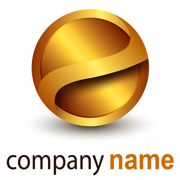Λογότυπο Επιχείρησης Χρυσή Σφαίρα Σύμβολο Successs Διάνυσμα — Διανυσματικό Αρχείο