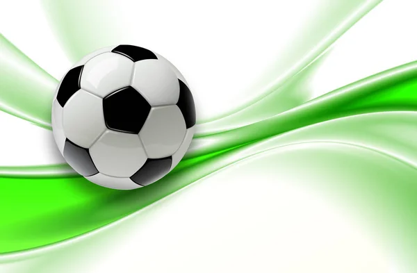 Football Background Green Soccer Ball — Stock Photo, Image