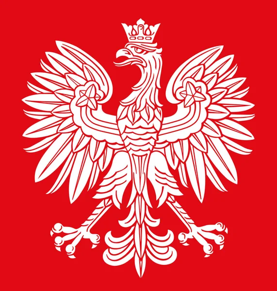 Aigle Pologne Blanc Rouge Comme Arrière Plan Patriotique Emblème National — Image vectorielle