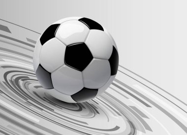 Futbol arka plan, futbol topu ile 3B vektör.