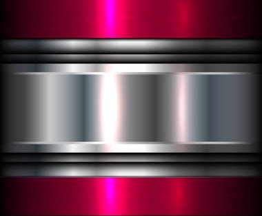 Metalik arka plan gümüş pembe, vektör metal doku.