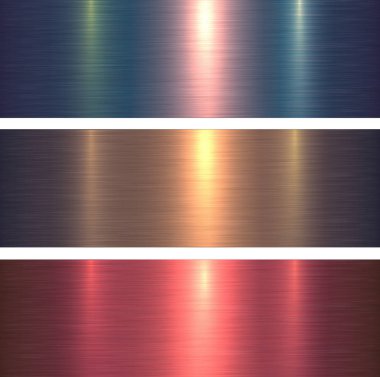 Metal dokular pembe ve mavi metalik arka plan, vektör çizim fırça.