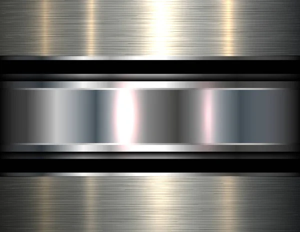 Metalen Achtergrond Zilver Vector Metalen Textuur — Stockvector