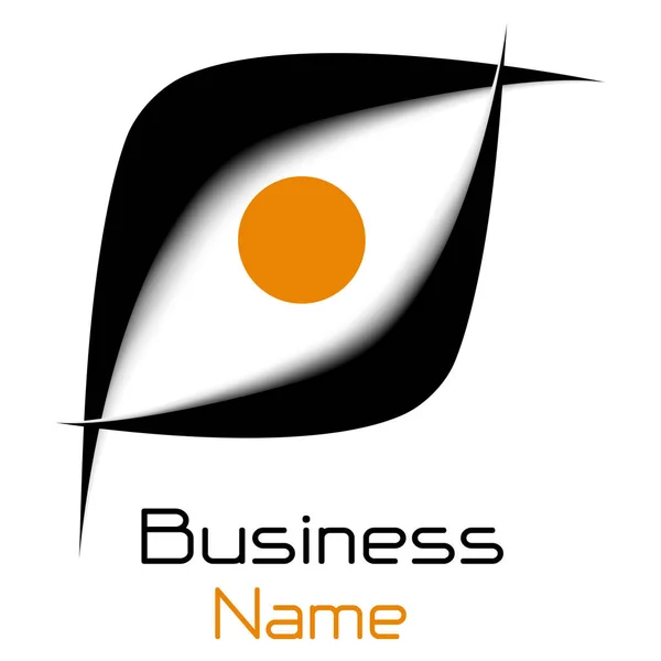 Logo Business Icon Black Orange Vector Symbol — Stock Vector