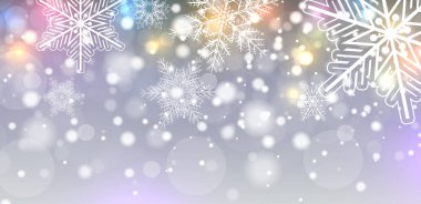 Kar taneleri, kış vektör çizim ile Noel arka plan