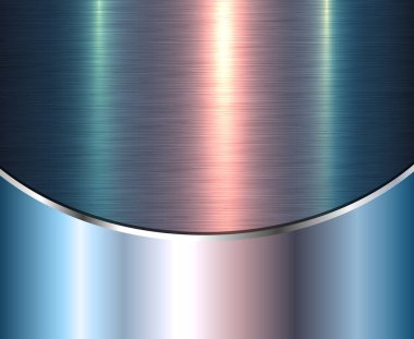 Arka plan gümüş metalik yeşil ile fırçalanmış metal parlak doku, vektör çizim.