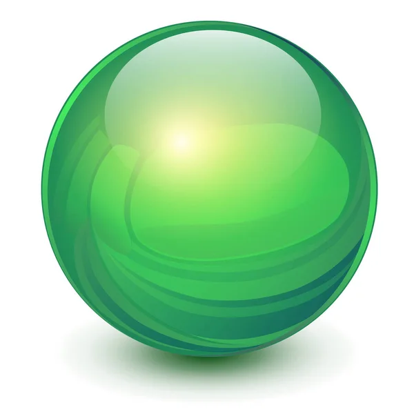 Yeşil Küre Vektör Topu — Stok Vektör