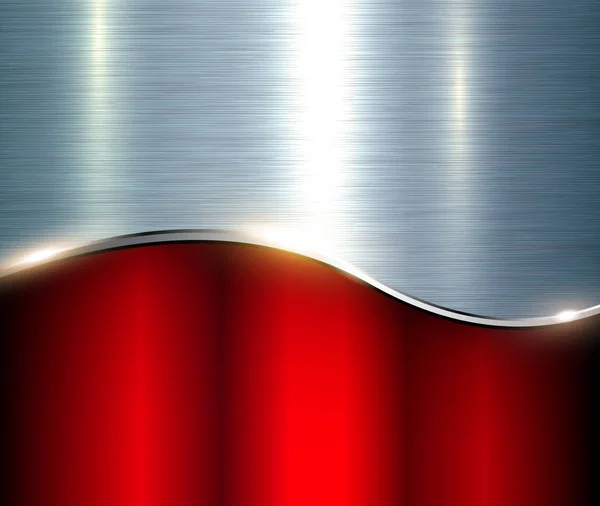 Stříbrná Červená Kovové Pozadí Elegantní Šedé Vektorové Ilustrace — Stockový vektor