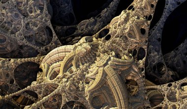 Fantastik arka plan 3d soyut yapıları, kurgusal arka plan.