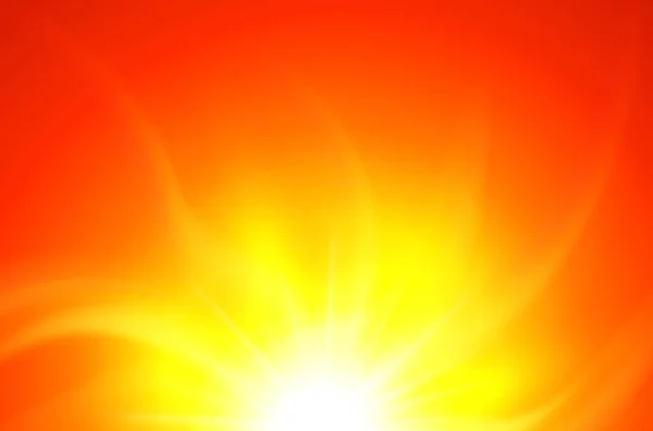 Fondo Soleado Naranja Diseño Del Sol Del Vector — Vector de stock