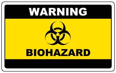Biohazard, uyarı, tehlike işareti vektör tehlikeli sembolü.