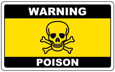 Uyarı, poison, tehlike işareti vektör tehlikeli sembolü.