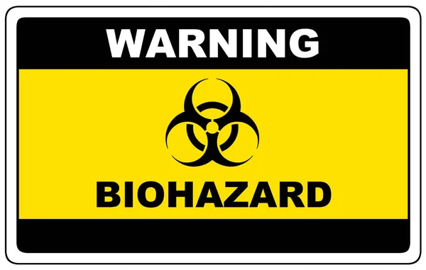 Biohazard Danger Sign Warning Vector Dangerous Symbol — Stock Vector