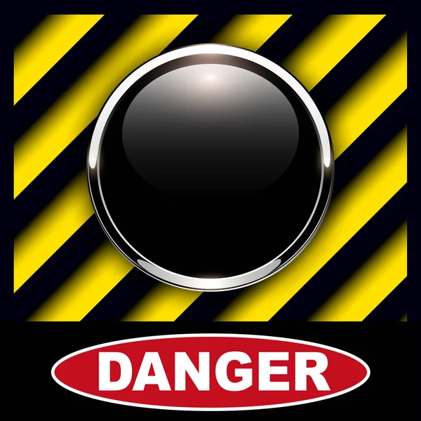 アラームのボタン背景 危険概念ベクトル デザイン — ストックベクタ