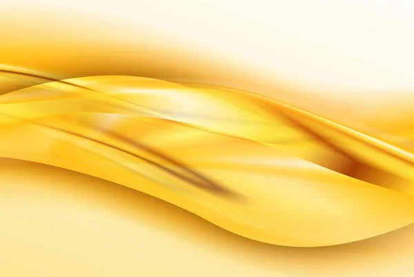 ゴールドの抽象的な背景 エレガントな柔らかい波状ベクトル図 — ストックベクタ