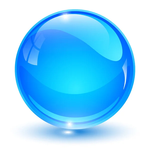 Esfera Vidro Bola Vetorial Azul —  Vetores de Stock