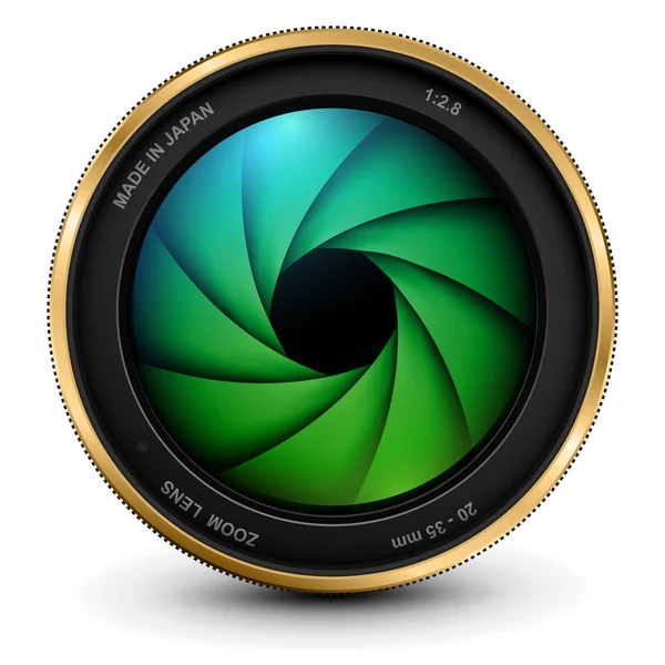Camera Photo Lens Shutter Vector Icon — Stock Vector