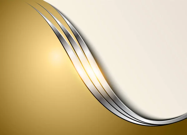 Geschäftshintergrund Silber Gold Elegante Vektorillustration — Stockvektor