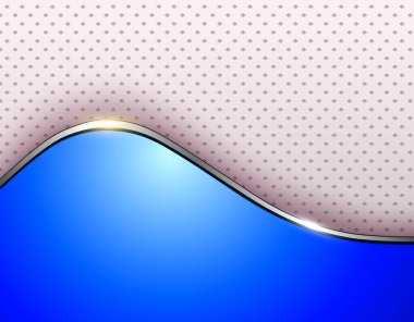 Mavi arka plan, dalga ve nokta deseni, vektör çizim ile zarif.