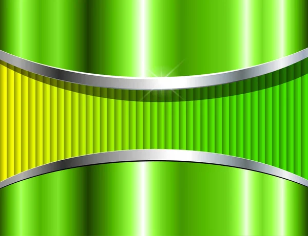 Abstract Background Green Metallic Vector Design — Stock Vector