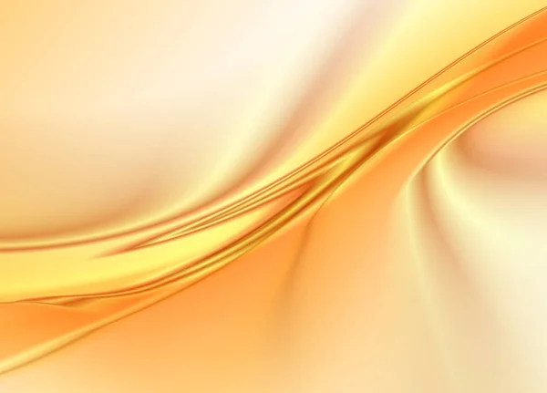 オレンジ色の抽象的な背景 波状の絹のテクスチャ ベクトル図 — ストックベクタ