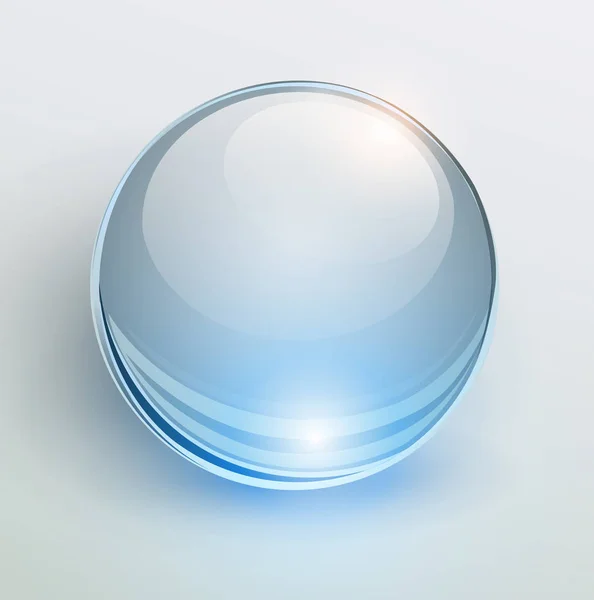 玻璃蓝色球 闪亮背景 矢量图 — 图库矢量图片