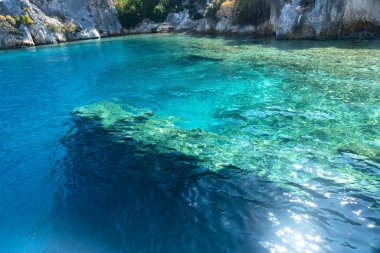 Batık harabelerde Kekova Adası Dolichiste antik Likya kenti, Antalya prov.-Türkiye.