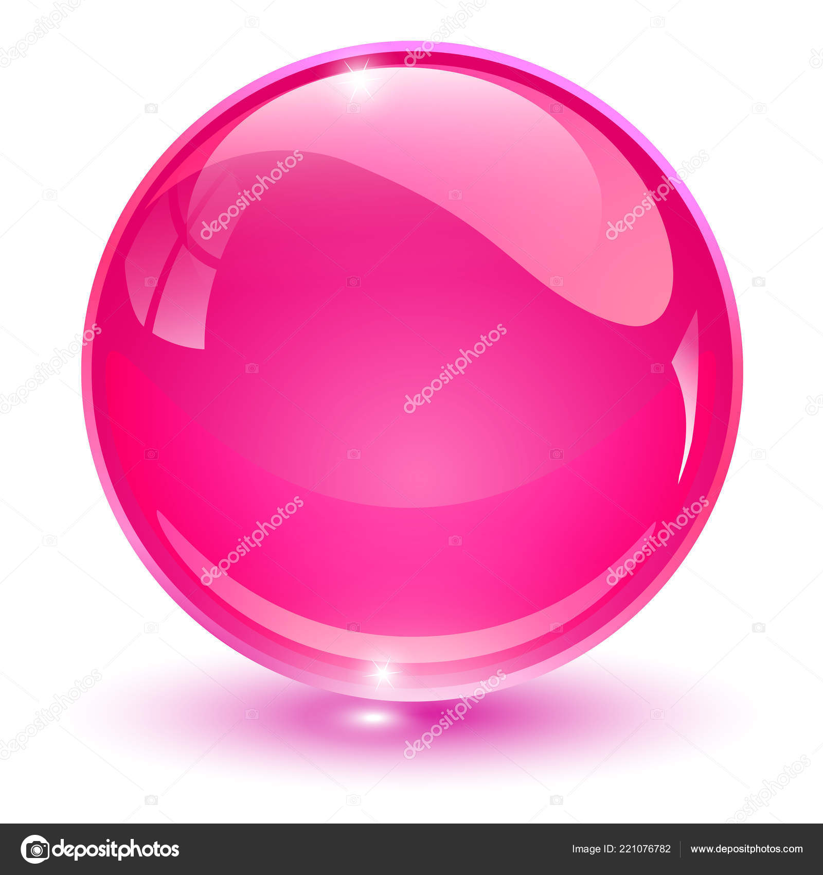 Ilustração de bola vermelha, bola de cristal Bounce 3D Glass
