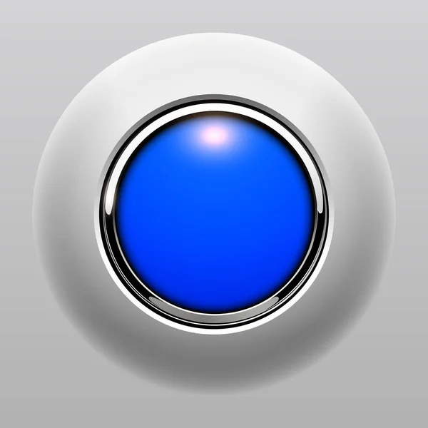 プッシュ ボタン ブルー 光沢のある ベクター背景 — ストックベクタ