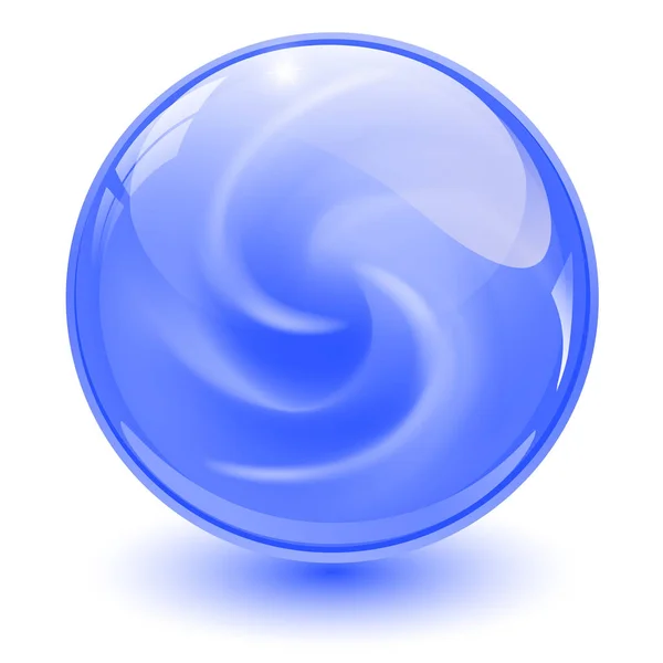 Esfera Vidro Azul Bola Mármore Ilustração Vetorial —  Vetores de Stock